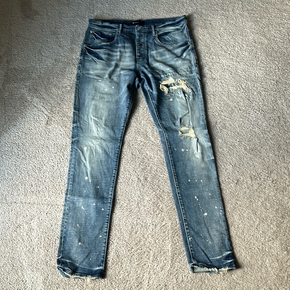 Men Purple Jeans Sz 34